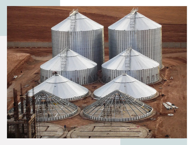 Строительство зерновых силосов в Карпинске