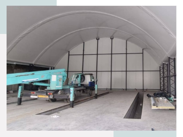 Внутреннее оснащение ангаров в Карпинске