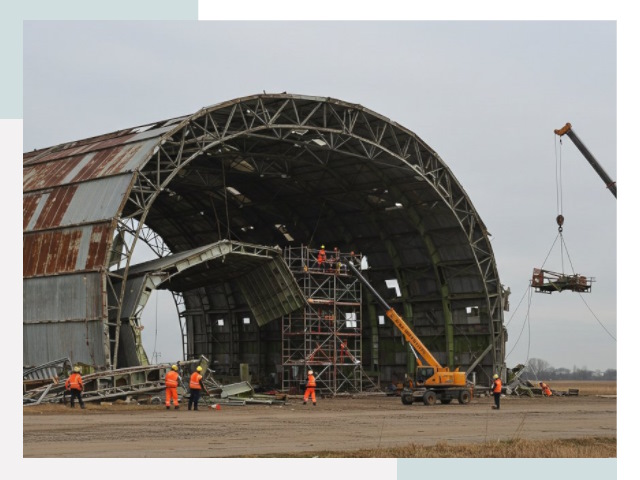 Демонтаж ангаров в Карпинске