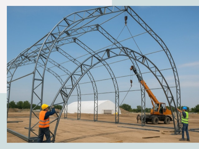 Монтаж ангаров в Карпинске от 616 руб. - Надежно и быстро